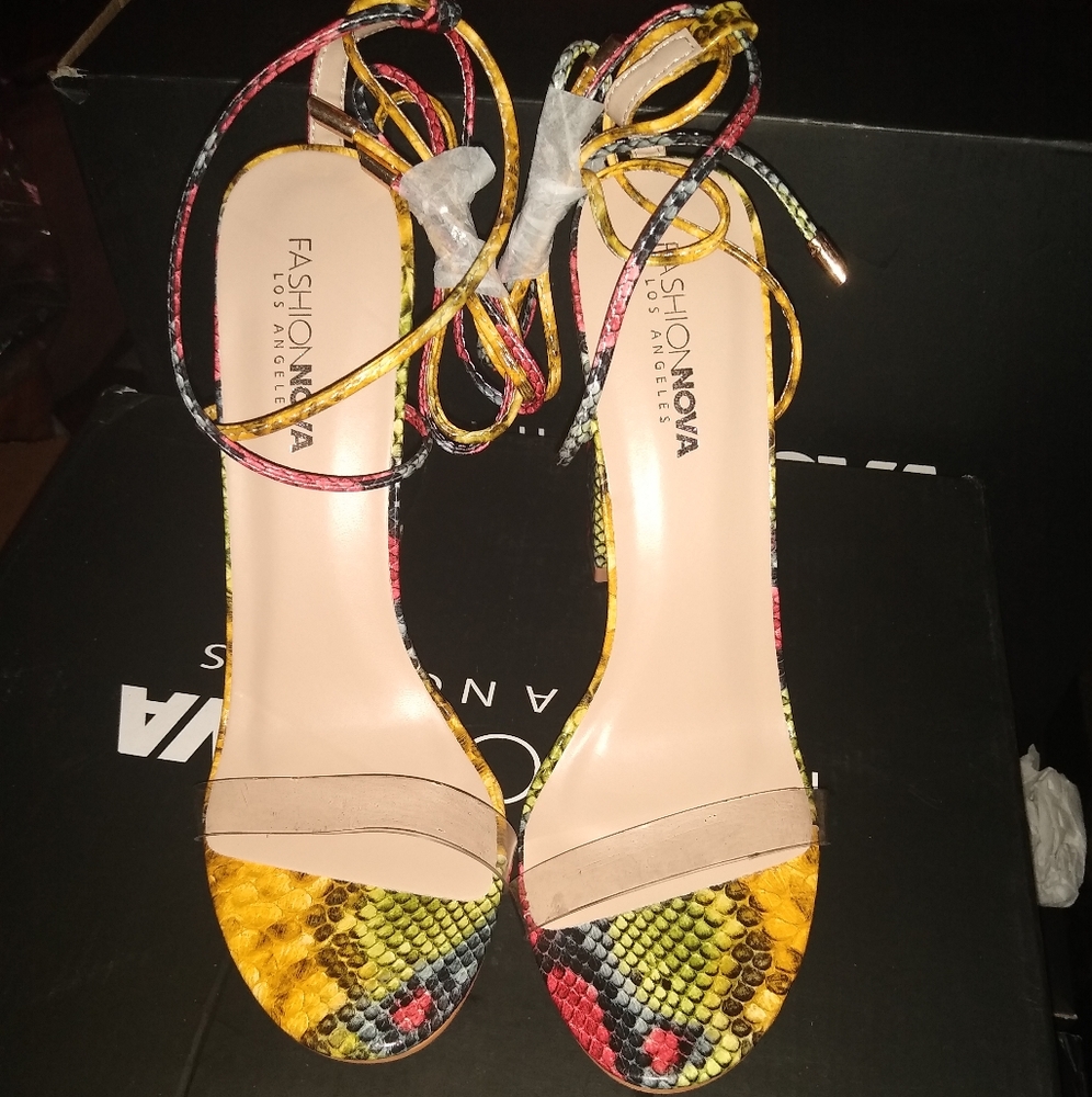 Strappy heel sandals